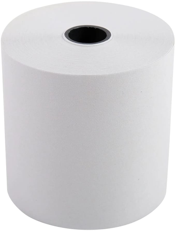 Exacompta 50x Rollen voor kassa's,rekenmachines 57x60x12x33 - 1 laag offset extra wit 60g/m2 - Wit - 40651E