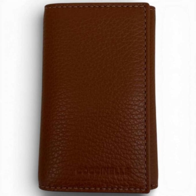 Coccinelle Stg zachte vrouwen sleutelhanger leder Cognac