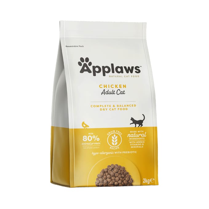 2kg Adult Kip + 6x156g Kip & Pompoen Applaws Droog- en Natvoer Kattenvoer