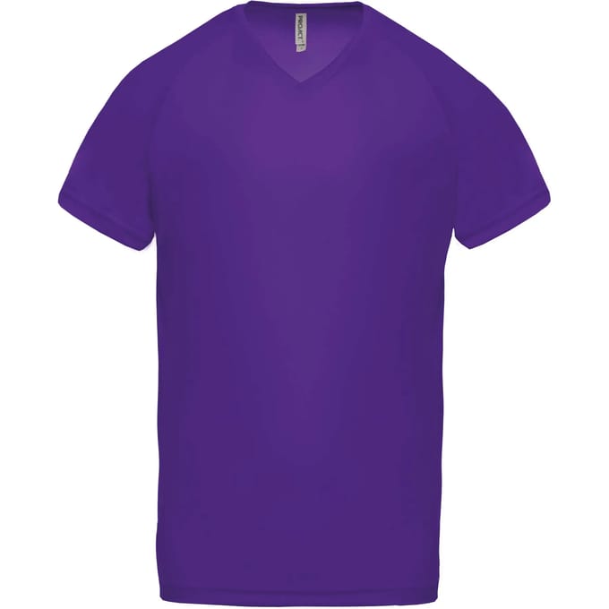 PROACT® Heren-sport-t-shirt V-hals PA476 - Violet - M
