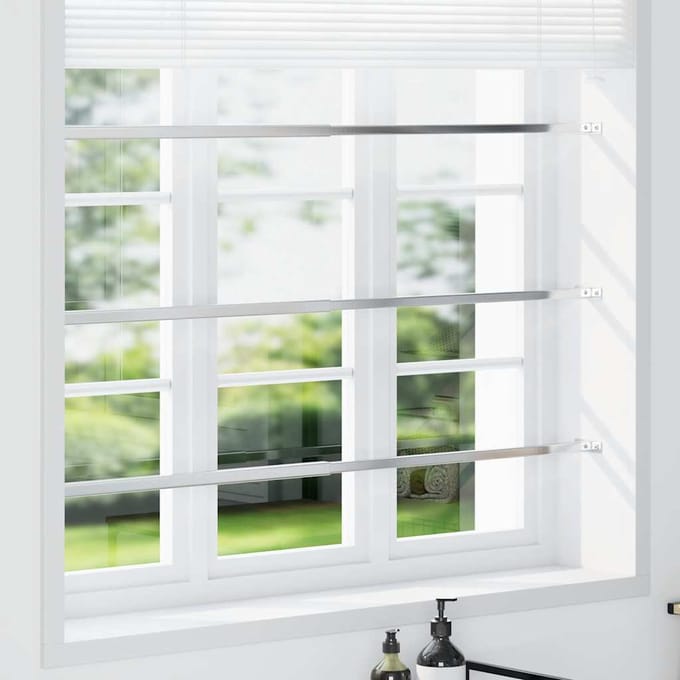 vidaXL - Barrièrestangen - verstelbaar - 3 - st - 710-1200 - mm