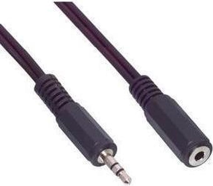 Jack Kabel 3.5mm Stereo Male - Female, 5 meter, Verguld