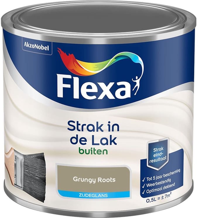 Flexa - Strak Op De Muur Binnen Mat - Antracietgrijs - Mengverf - 2,5 L