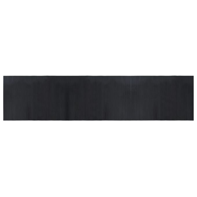 vidaXL - Vloerkleed - rechthoekig - 70x300 - cm - bamboe - zwart