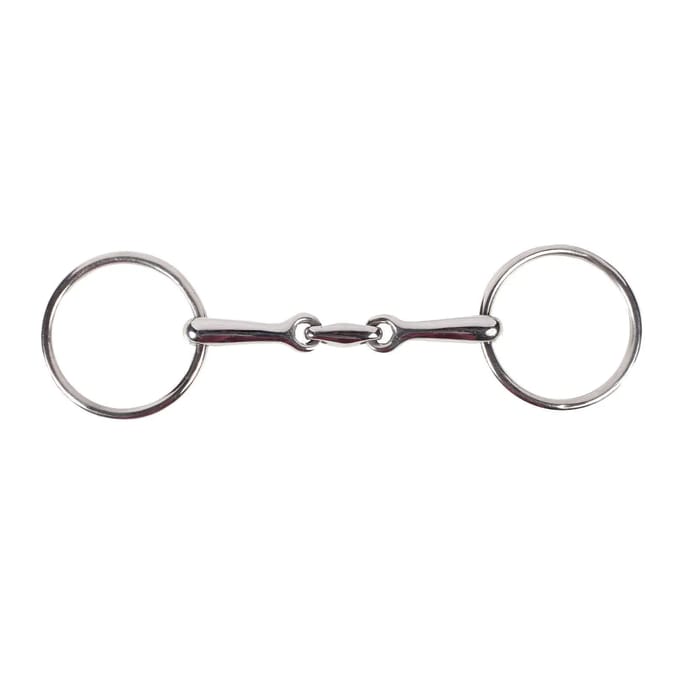 2-rings bit voor paarden met dubbele loop Horze
