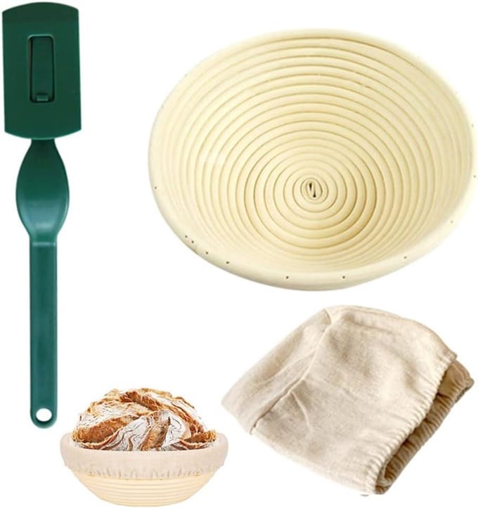 Rijsmand Rotan - Broodmand Deeg - Brood Bakken - Handgeweven Kwaliteit - 22x8cm - Natuurlijk