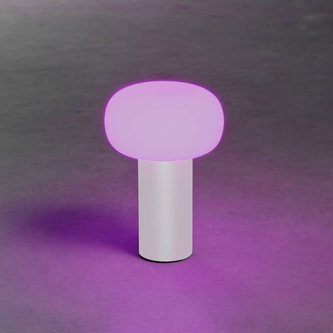 Konstsmide LED tafellamp Antibes, IP54, accu, RGBW, wit