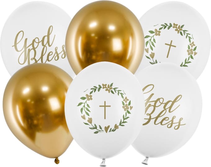 Partydeco - Partydeco ballonnen - God Bless mix (6 stuks)