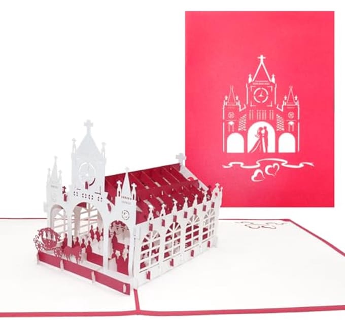 3D Pop-up Bruiloftskaart - Unieke Geschenken voor Huwelijken