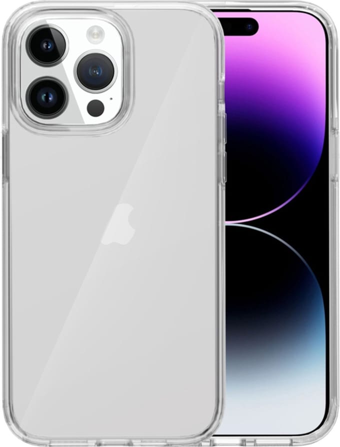 Transparant Hard-Cover Bescherm-Hoes + Screenprotector geschikt voor iPhone 15 PRO