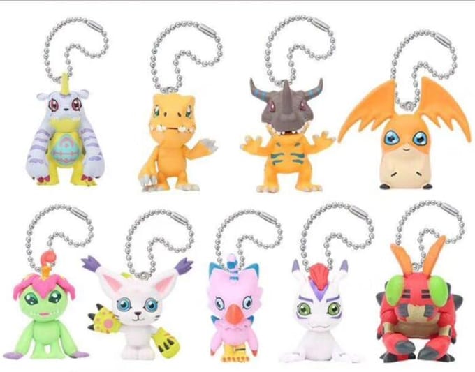 9 stuks/set Japanse Anime Digitale Monster Digimon Figuur Speelgoed pack by bag orange