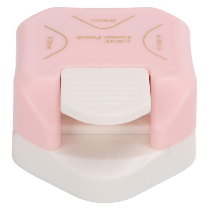 KWTRIO Corner Rounder Punch 3 in 1 Labor Saving Convenient Smoothness Portable Round Paper Cutter white