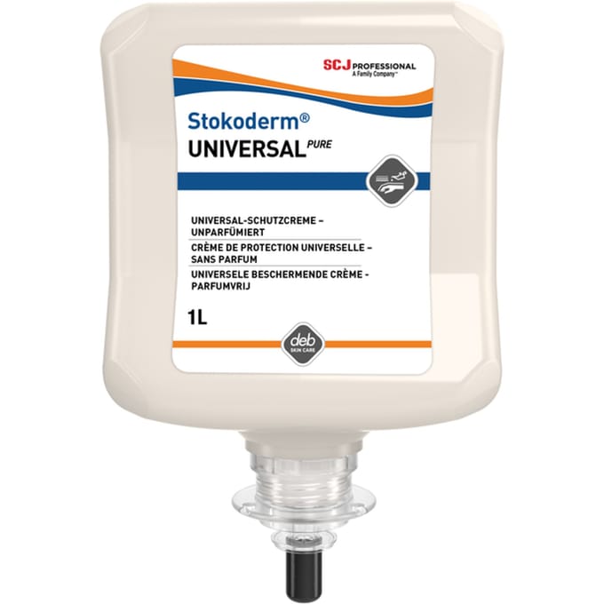 Handcrème SCJ Stokoderm Universal Pure parfumvrij 1liter