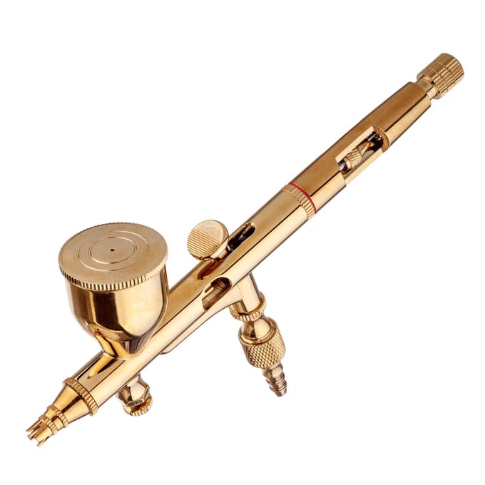 Precisie Aerograaf GOLD 0,2mm Dubbele Actie voor Modelbouw