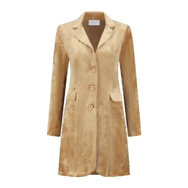 Helena Hart 7423 velours lang uni camel