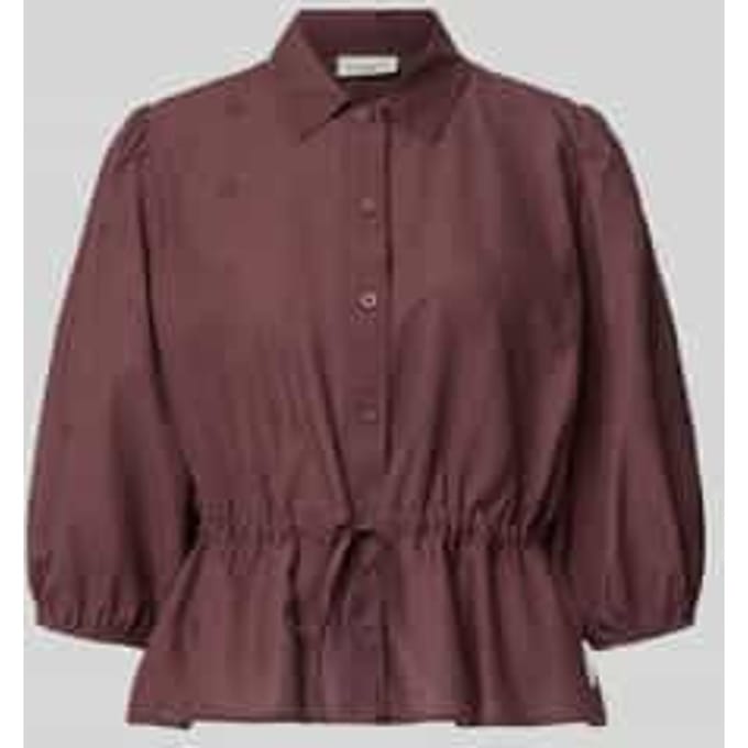 regular fit blouse met korte mouwen van puur katoen
