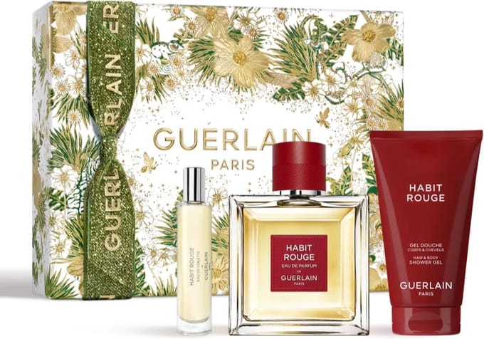 Guerlain Habit Rouge Edt 3 Pieces Cadeau Set