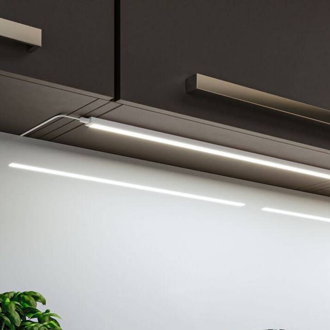 LED-onderkastverlichting Inline Uitbreidingsset Tunable White 2x6W 550x26 mm 2x500lm 24V Wit mat