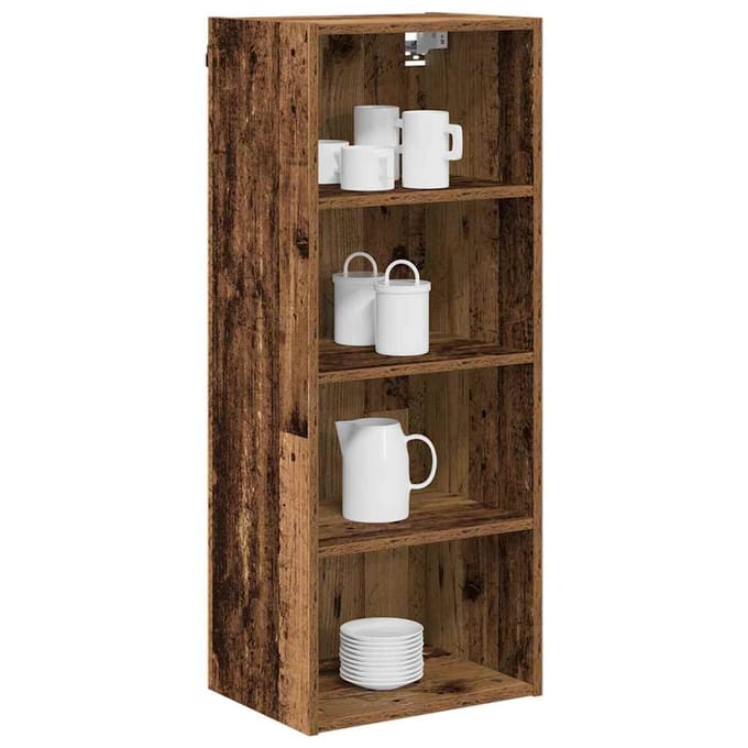 vidaXL - Hangkast - Oud - hout - 40 - x - 29,5 - x - 100 - cm - Bewerkt - hout