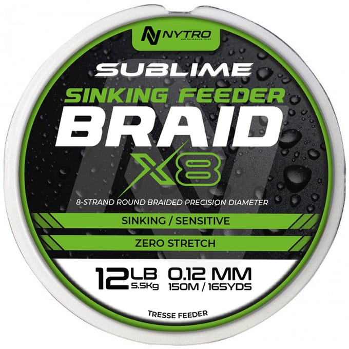 Nytro - Lijn gevlochten Sublime X8 Sinking Feeder Braid - Nytro