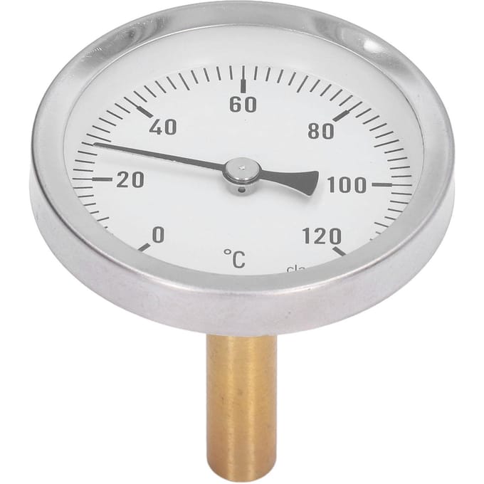 63mm Wijzerplaat Thermometer Barbecue Wijzer Type Thermometer 0‑120 graden C Bimetaal Temperatuurmeter voor white