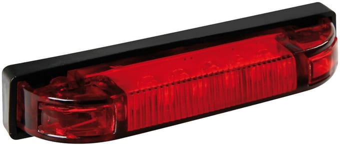 6 led light - 24V - Rood
