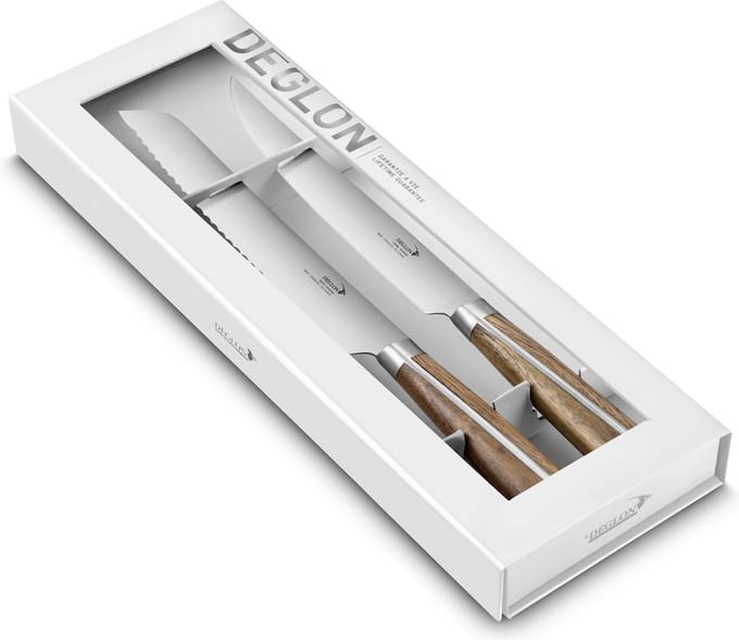 Déglon Brood- en uitbeenmes set – Luxe geschenkdoos – Houten handgreep