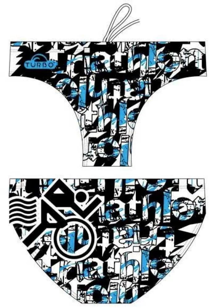 Turbo Multi Triathlon Zwemslip Zwart M Man