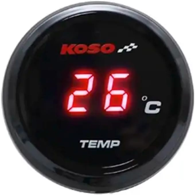 Temperatuurmeter Koso i-Gear 0-120 graden blauw