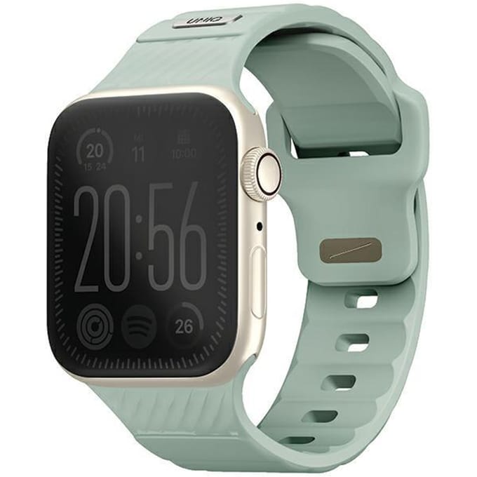 Uniq Strap Stride Voor Apple Watch 38 40 41Mm Fkm Rubber Mint Elastic