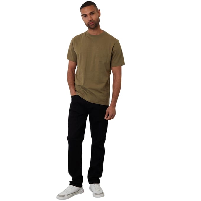 Threadbare Heren borstzak Regular T-shirt (Kaki Groen)