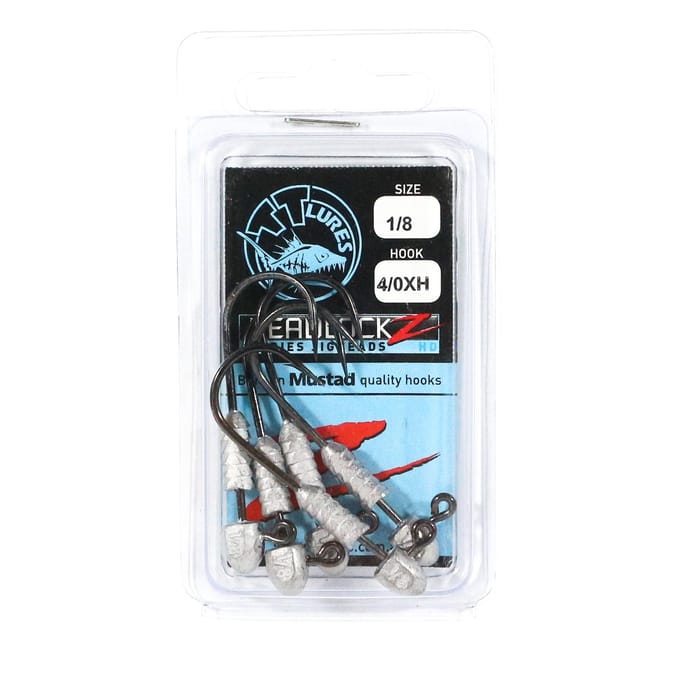 Tackle Tactics TT Headlockz HD Tête plombée 1/8 oz 4/0 XH 5/paquet (3399)