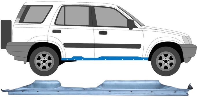 Volledige dorpel voor Honda CR-V 1995-2001 / Rechts