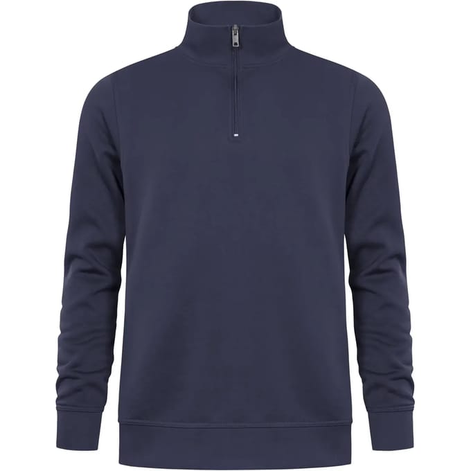 Unisex Troyer Trui met driekwartsrits Navy - S