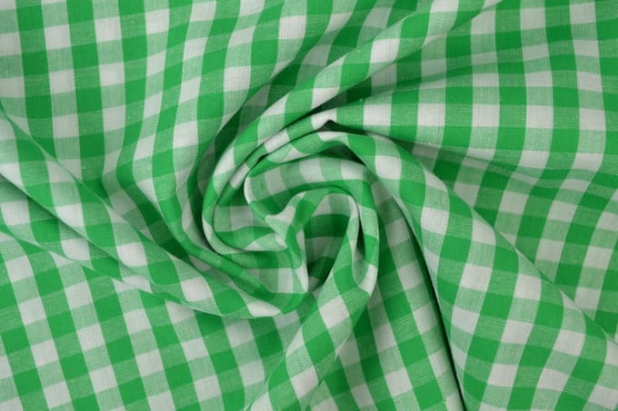 Ruitjesstof - Groen 6,5mm ruit - 1 meter - Per meter - 150cm breed