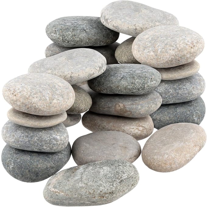 Dailygoods- Rivierstenen 30 stuks - Platte Kiezelstenen 5-8 cm