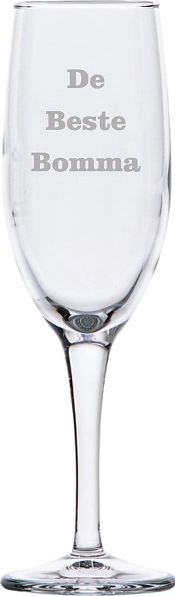 Champagneglas gegraveerd - 16,5cl - De Beste Bomma