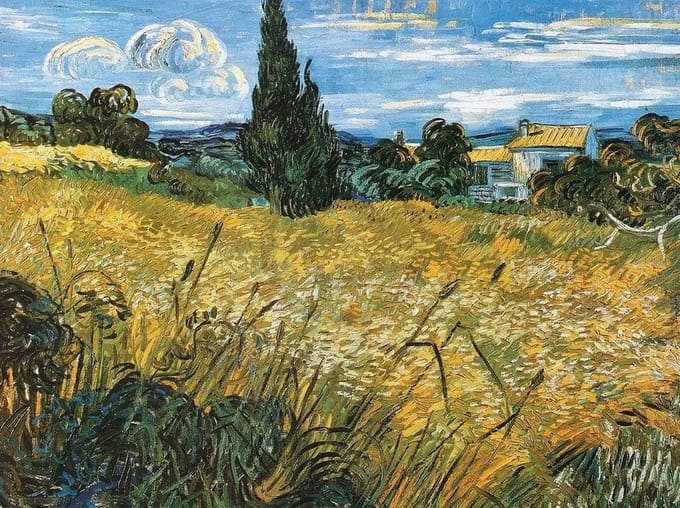 Kunstdruk Vincent Van Gogh - Campo di grano 80x60cm