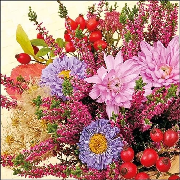 Ambiente servetten - 33x33cm - 20 stuks - Bloemen design