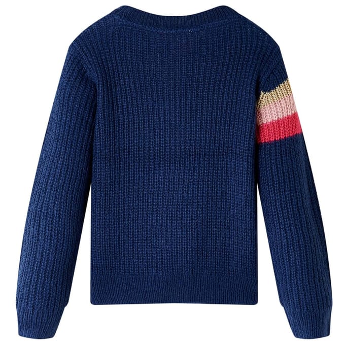 vidaXL - Kindertrui - gebreid - 116 - marineblauw