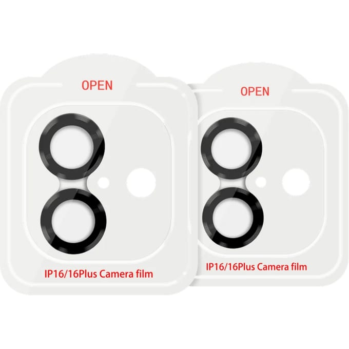 BlueBuilt Apple iPhone 16/16 Plus Camera Lens Protector Aluminium Duo Pack