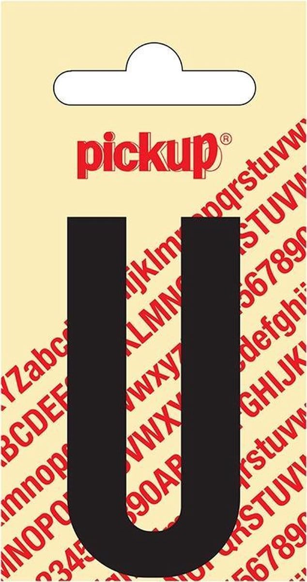 Pickup plakletter Nobel 60 mm zwart U - 31002060U