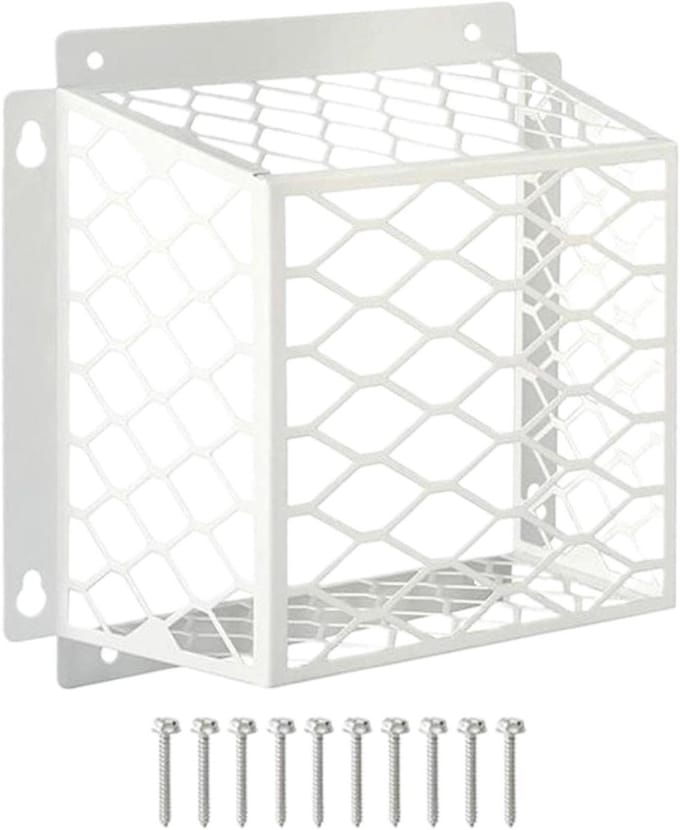Droger Ventilatiebeschermer - Vogelwerend Schild - Ventilatie Beveiligen - Verstopt Niet - 18 cm - Wit