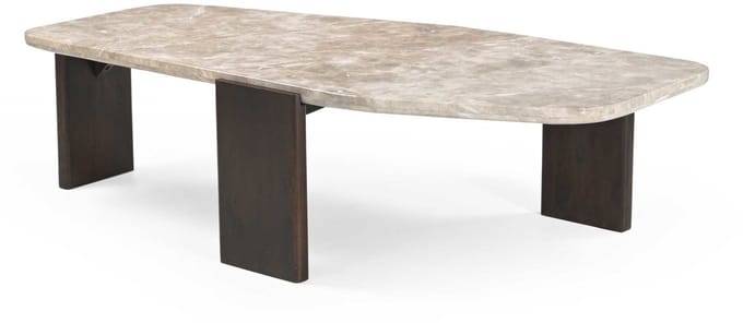 Starfurn Salontafel Silva - Organisch Hout/Marmer - 130x65x37cm