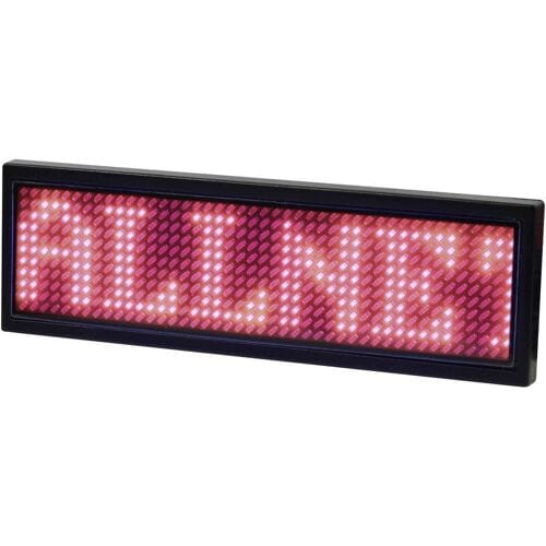 ALLNET - Namensschild elektronisch programmierbar Seriell - Farbe rot LED-naamplaatje