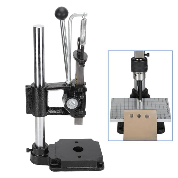 Mini Handmatige Ponsmachine Handgebruik Hakken Stil Leer Stempelen Gatenmaker gray