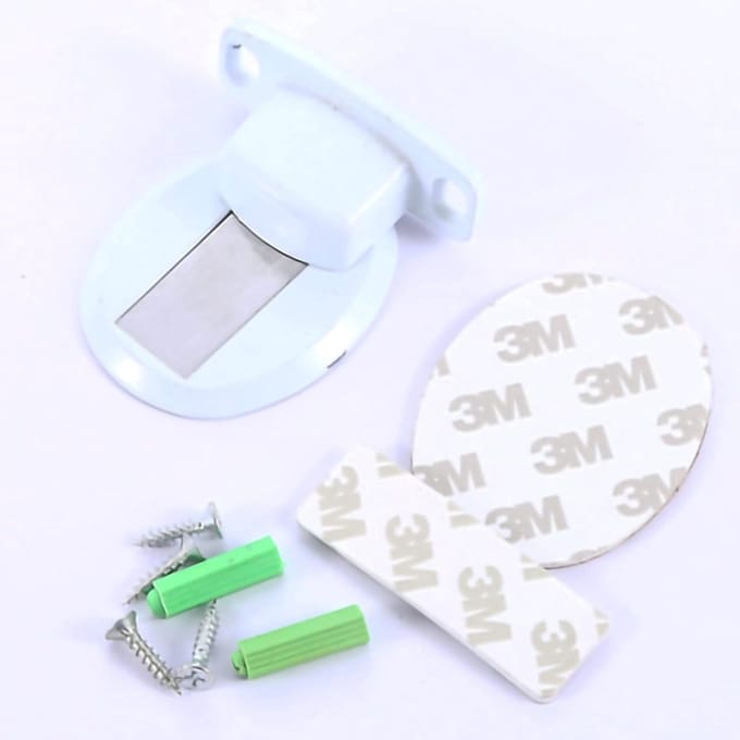 Magnetische Deurstoppers - Deurvanger Set - Deur Open Houden - Roestvrij Staal - 1 Stuk - Wit
