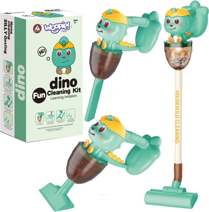 Woopie Interactieve Dino-stofzuiger 3-in-1 zuigfunctie Licht geluid - UNI