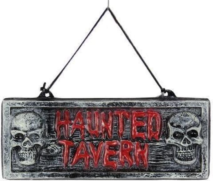 Deco Bord 'Haunted Tavern' | Halloween Decoratie