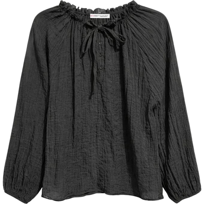 Ronde Hals Blouse met Strikdetail